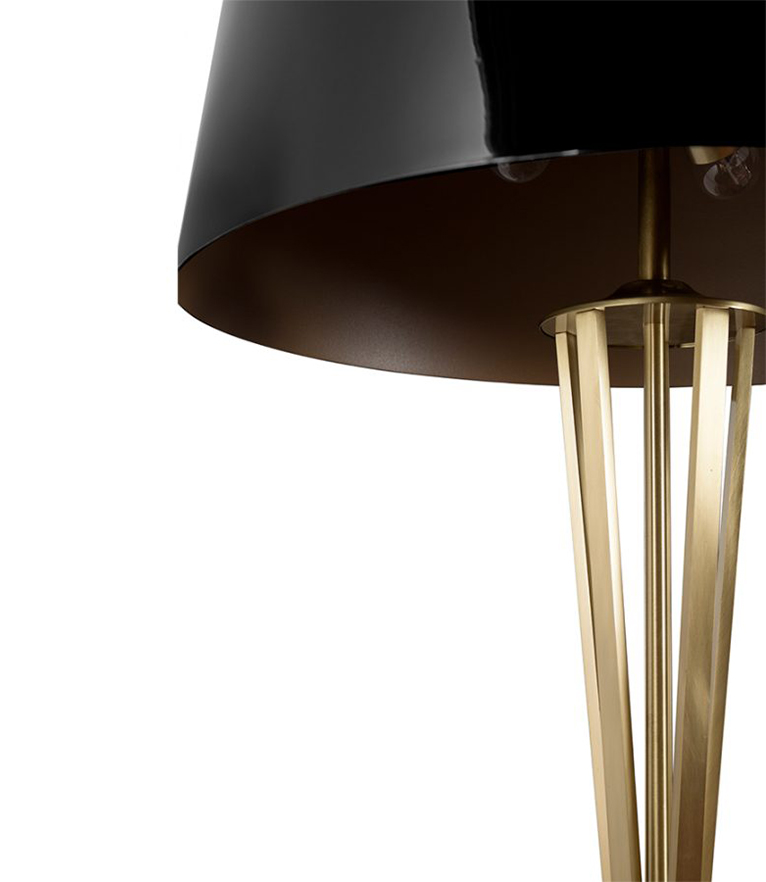 Miles Floor Lamp: Handmade In Brass With Marble Base - Home'Society