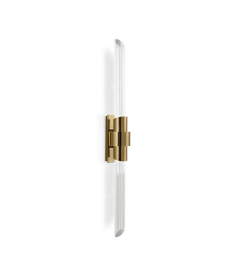 Tycho Wall Light - with brass with Gold Plated and Crystal Glass - Home'Society