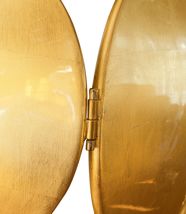Gold Folding Screen Divider: In Fiberglass With Gold Leaf Finishes - Home'Society