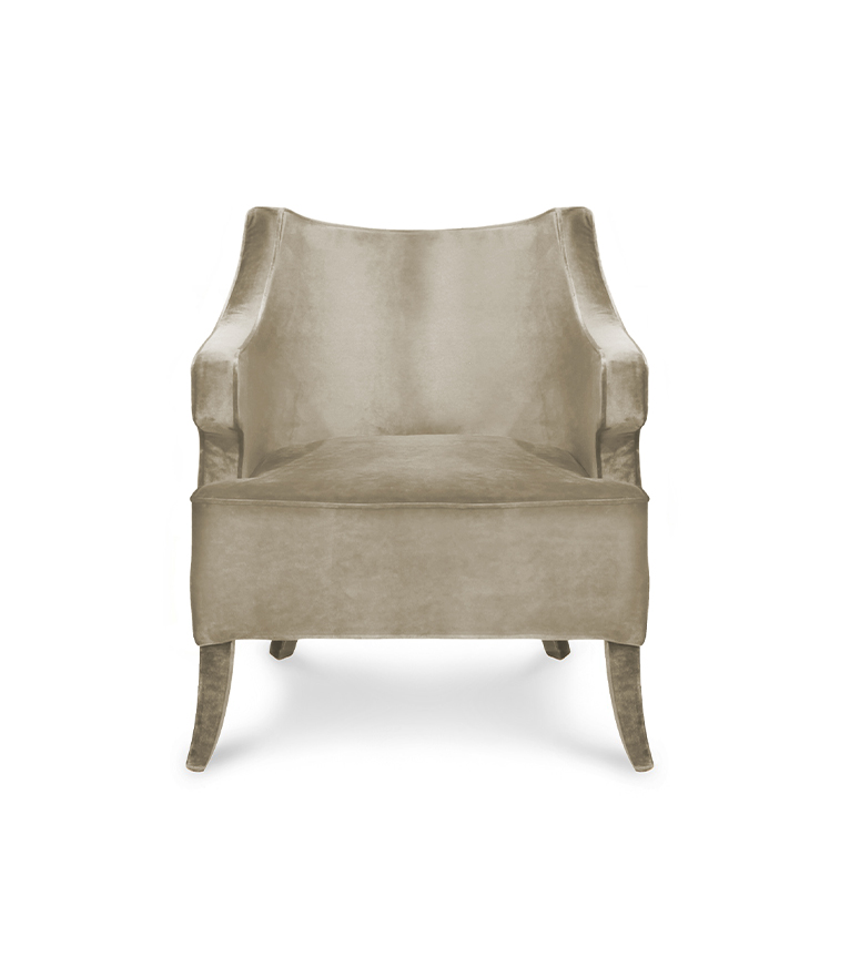 Java Armchair – Fully Upholstered Orange Velvet Accent Chair - Home'Society