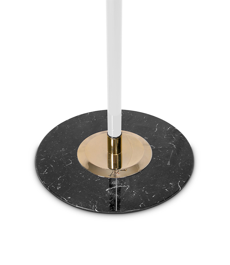 Duke Floor Lamp – Black and Gold Mid-Century Floor Light with 3 Adjustable Shades - Home'Society