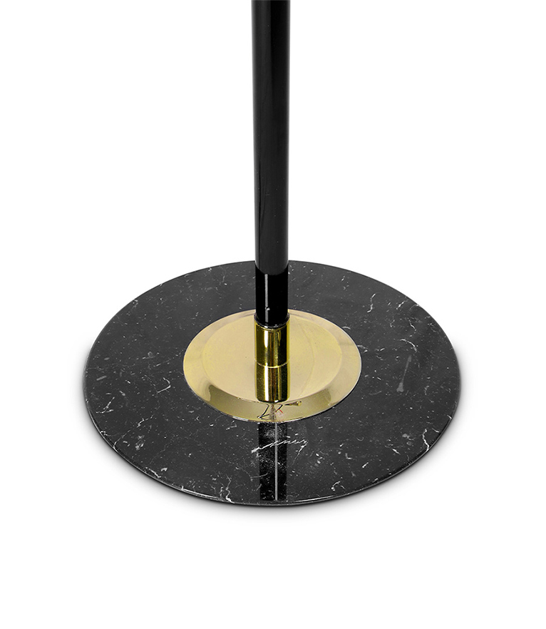 Duke Floor Lamp – Black and Gold Mid-Century Floor Light with 3 Adjustable Shades - Home'Society