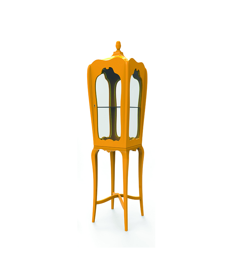 Palatino Slim Display Case: In Mahogany For Your Modern Interior Design - Home'Society