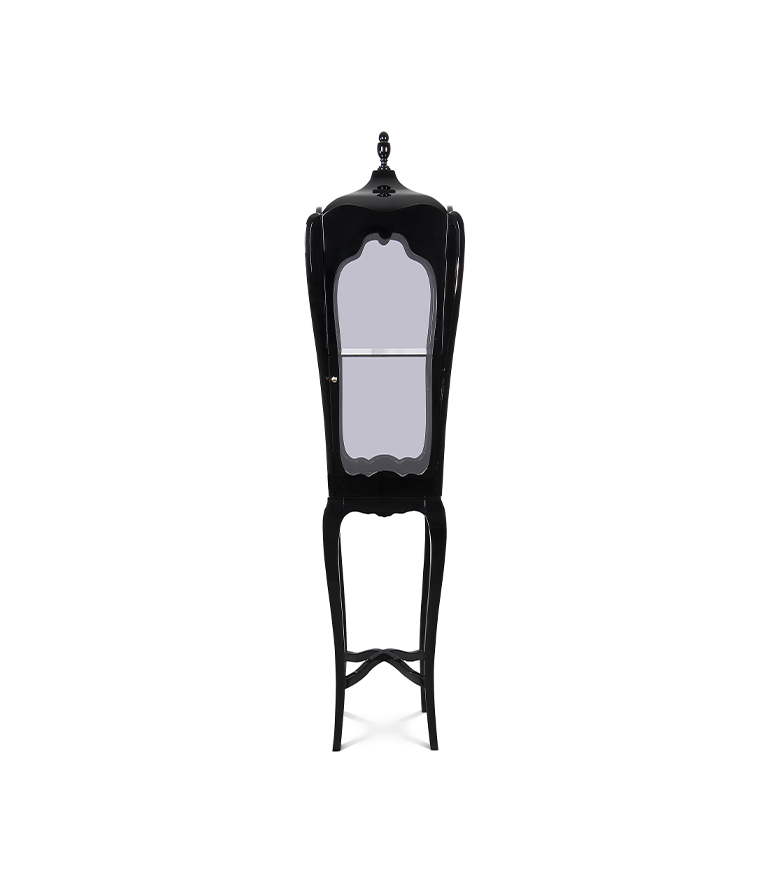 Palatino Slim Display Case: In Mahogany For Your Modern Interior Design - Home'Society