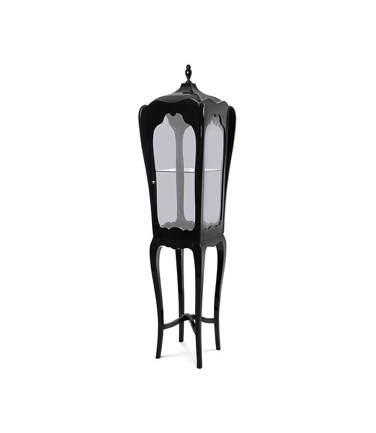 Palatino Slim Display Case: In Mahogany For Your Modern Interior Design - Home'Society