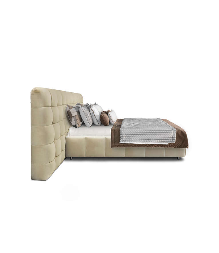 ESSEX Bed – Luxurious Upholstered Bed in Soft Velvet - Home'Society