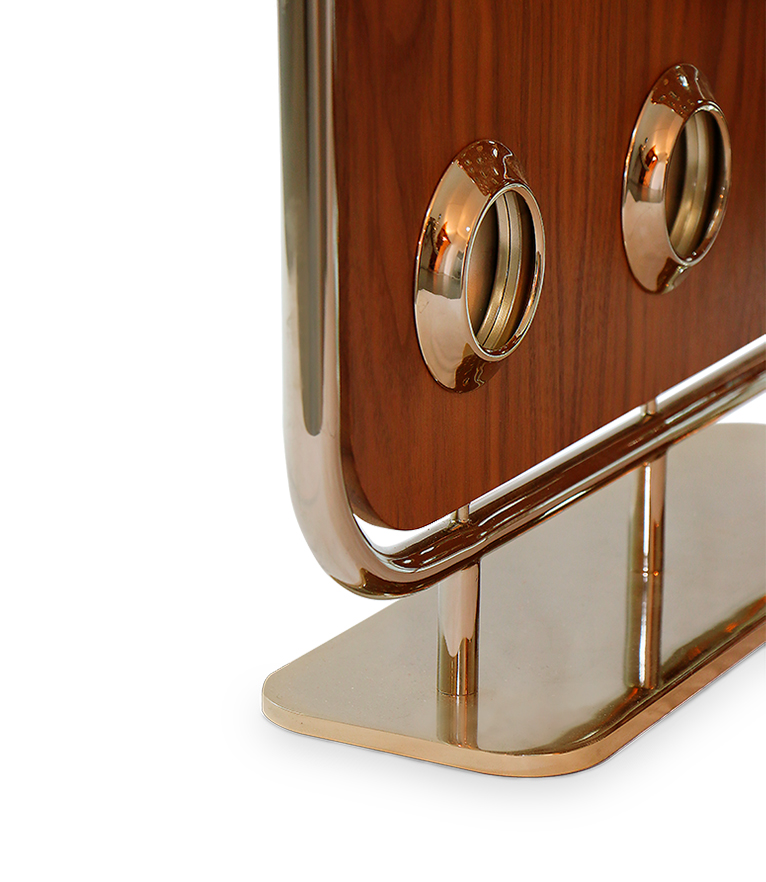Monocles Screen Divider - Made In Solid Walnut Wood For A Modern Interior Design - Home'Society