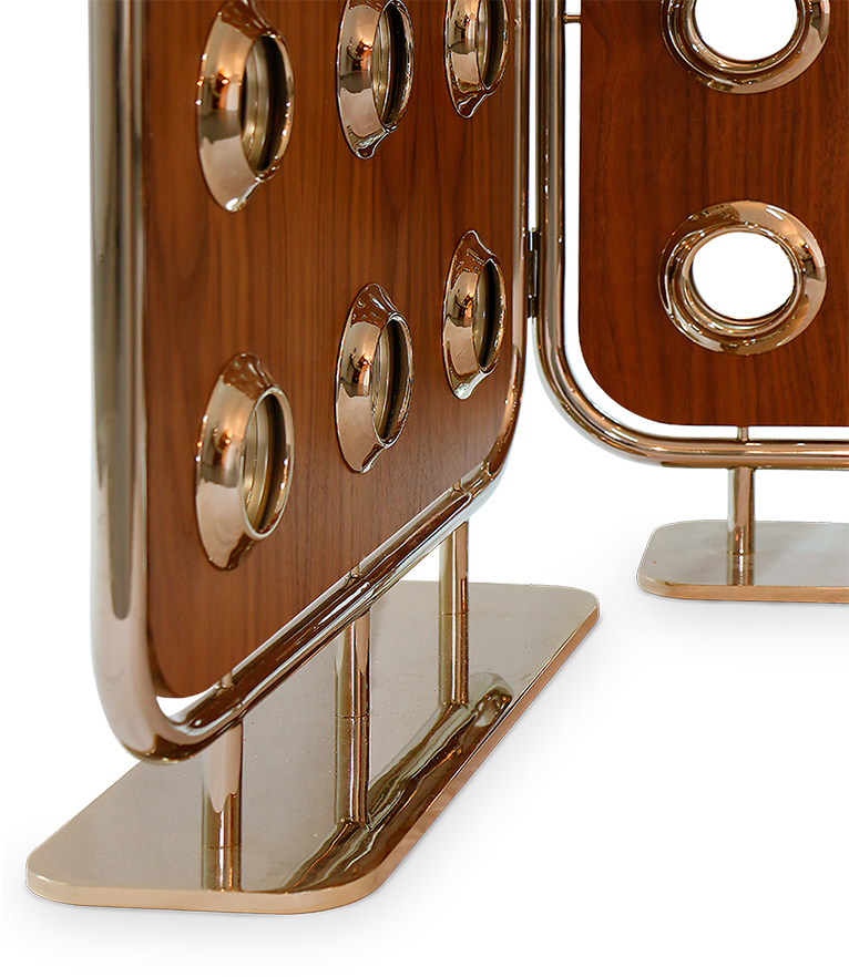 Monocles Screen Divider - Made In Solid Walnut Wood For A Modern Interior Design - Home'Society