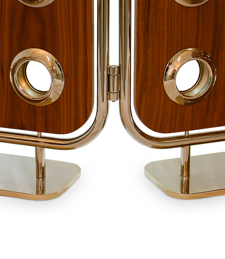 Monocles Screen Divider - Made In Solid Walnut Wood For A Modern Interior Design - Home'Society
