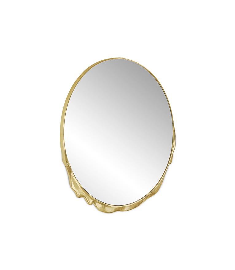 Magma Mirror - Casted Aluminum and Brass Modern Design - Home'Society