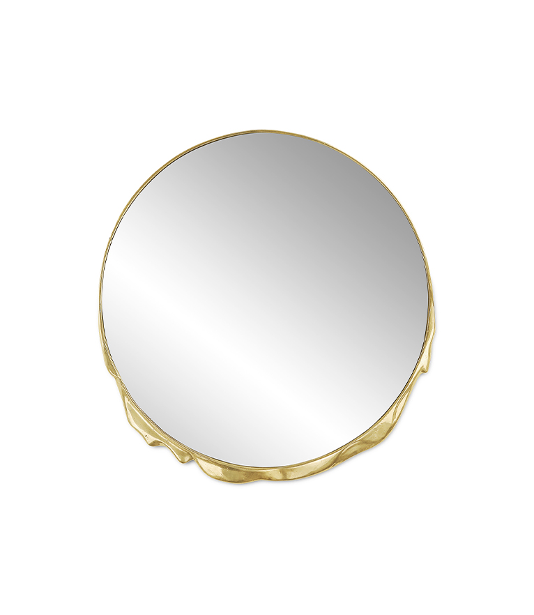 Magma Mirror - Casted Aluminum and Brass Modern Design - Home'Society