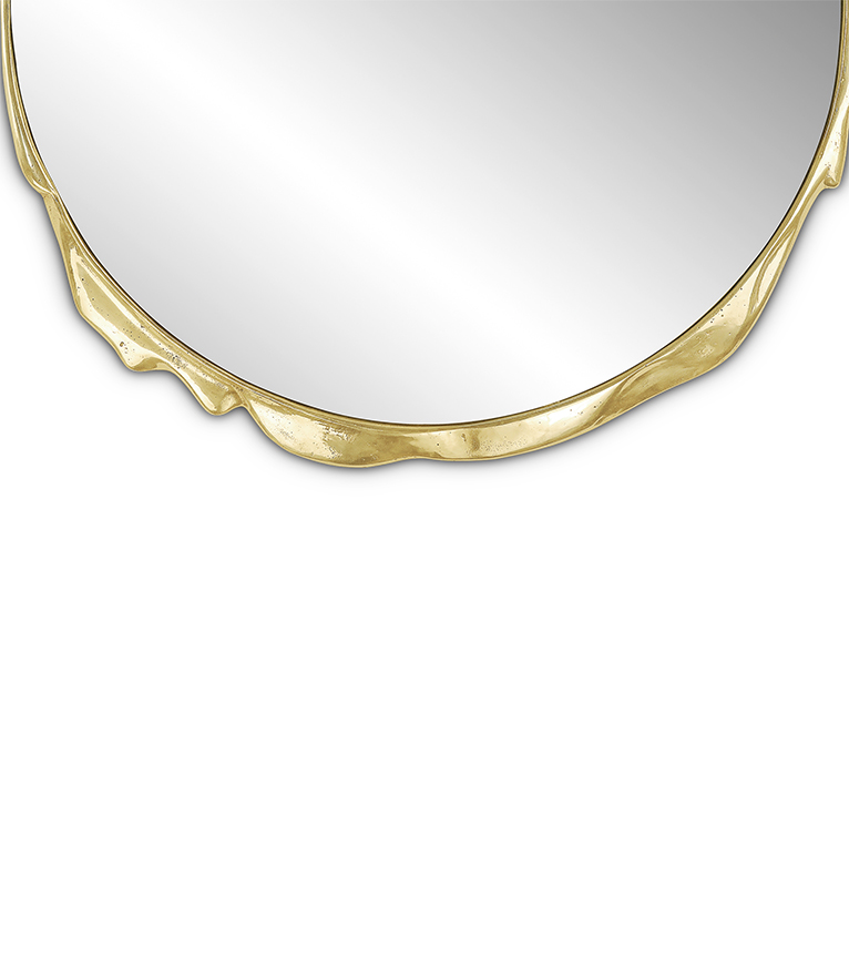 Magma Mirror - Casted Aluminum and Brass Modern Design - Home'Society