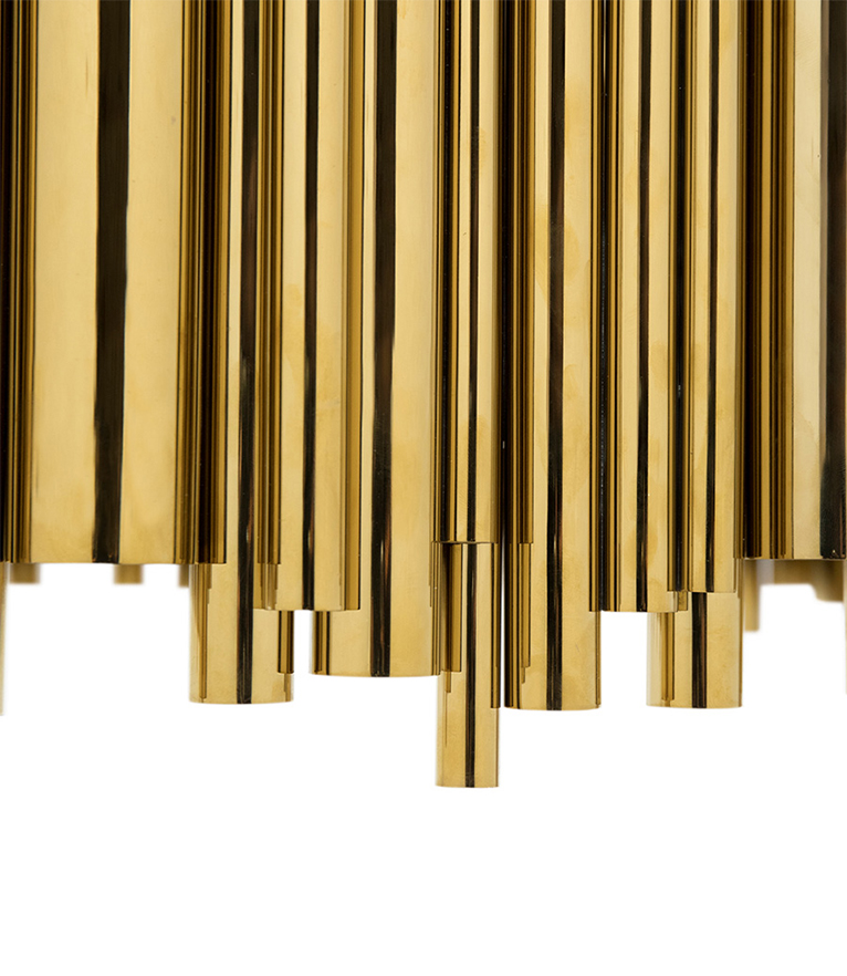 Brubeck Round Suspension Light - With A Handmade Brass Body For A Modern Design - Home'Society