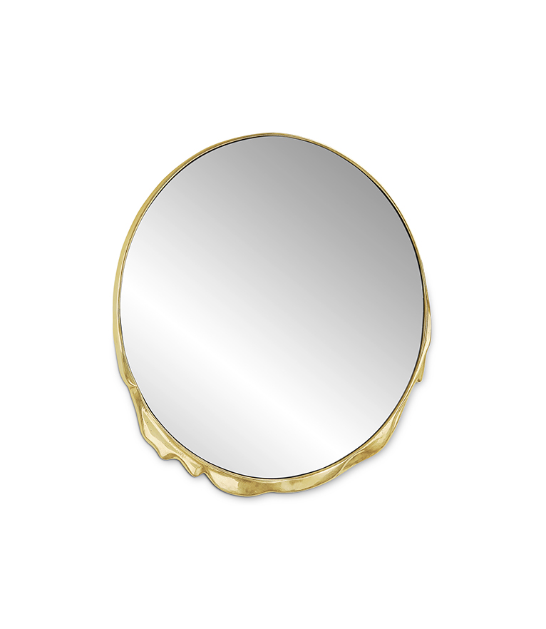 Magma Mirror - Casted Aluminum and Brass Modern Design - Home'Society