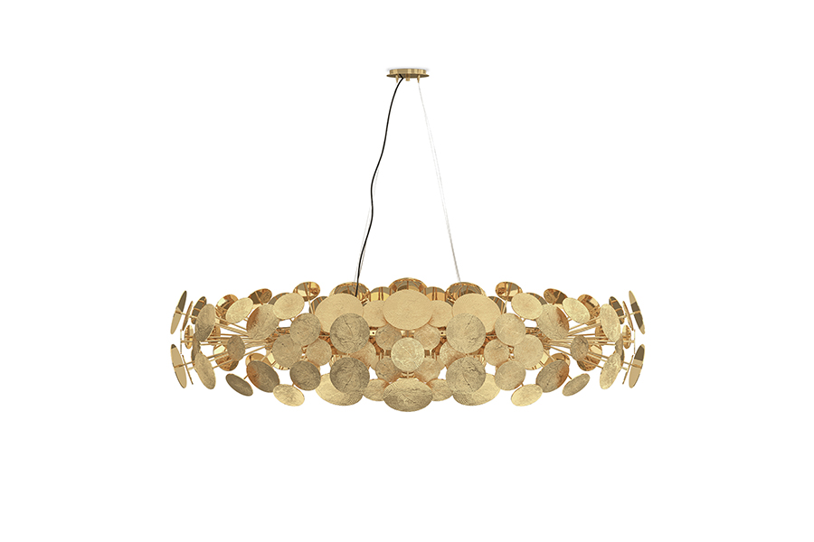 Newton Chandelier - With A Gold-plated Structure To Any Elegant Interior Design