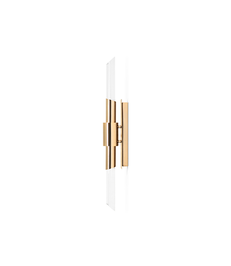 Tycho Small Wall Light - Structured in Brass For Your Modern Home Design - Home'Society
