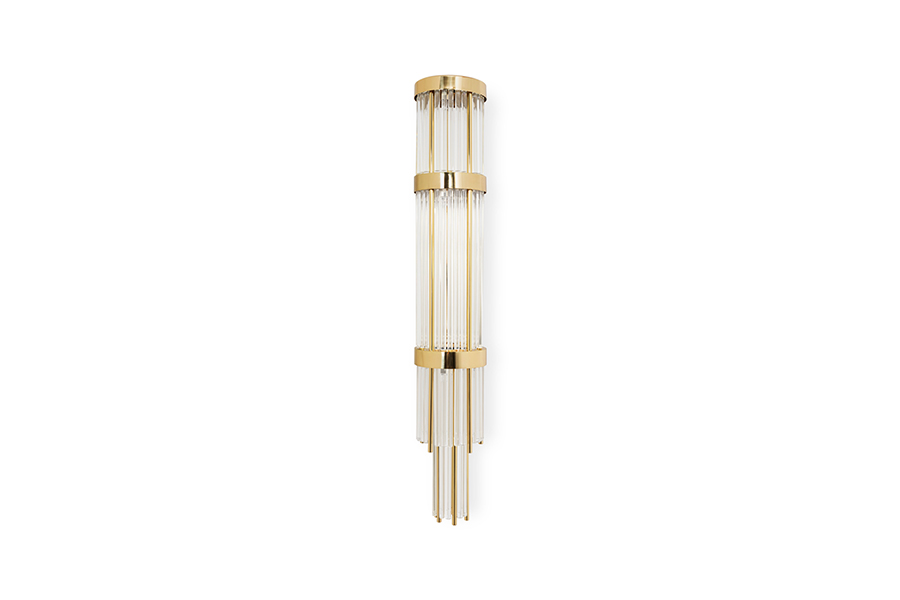 Pharo Wall Light: In Gold-Plated Brass With A Modern Design
