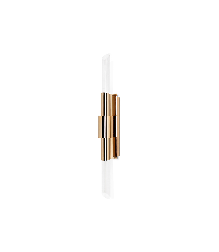 Tycho Small Wall Light - Structured in Brass For Your Modern Home Design - Home'Society
