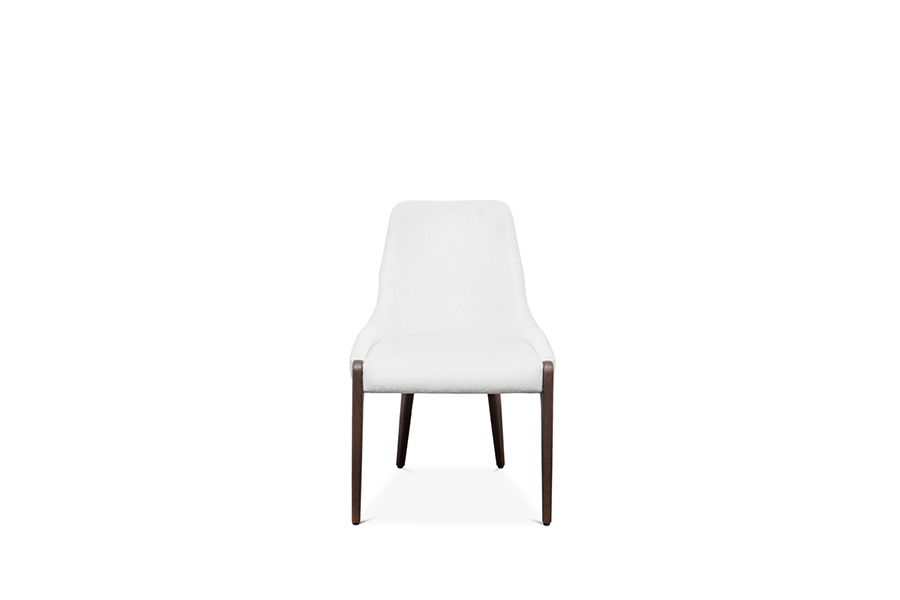 Moka Dining Chair - with Solid Wood and Vellutino Fabric and a Minimal Design