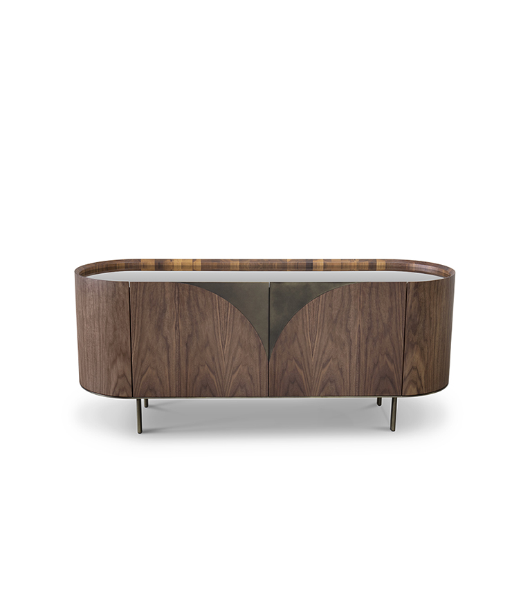 Sulu Sideboard - With A Walnut Veneer Structure For Any Interior Design - Home'Society