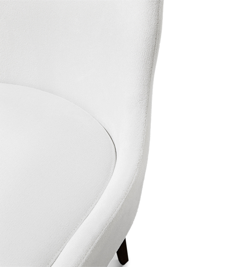 Moka Dining Chair - with Solid Wood and Vellutino Fabric and a Minimal Design - Home'Society