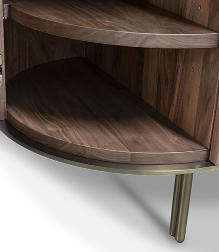 Sulu Sideboard - With A Walnut Veneer Structure For Any Interior Design - Home'Society