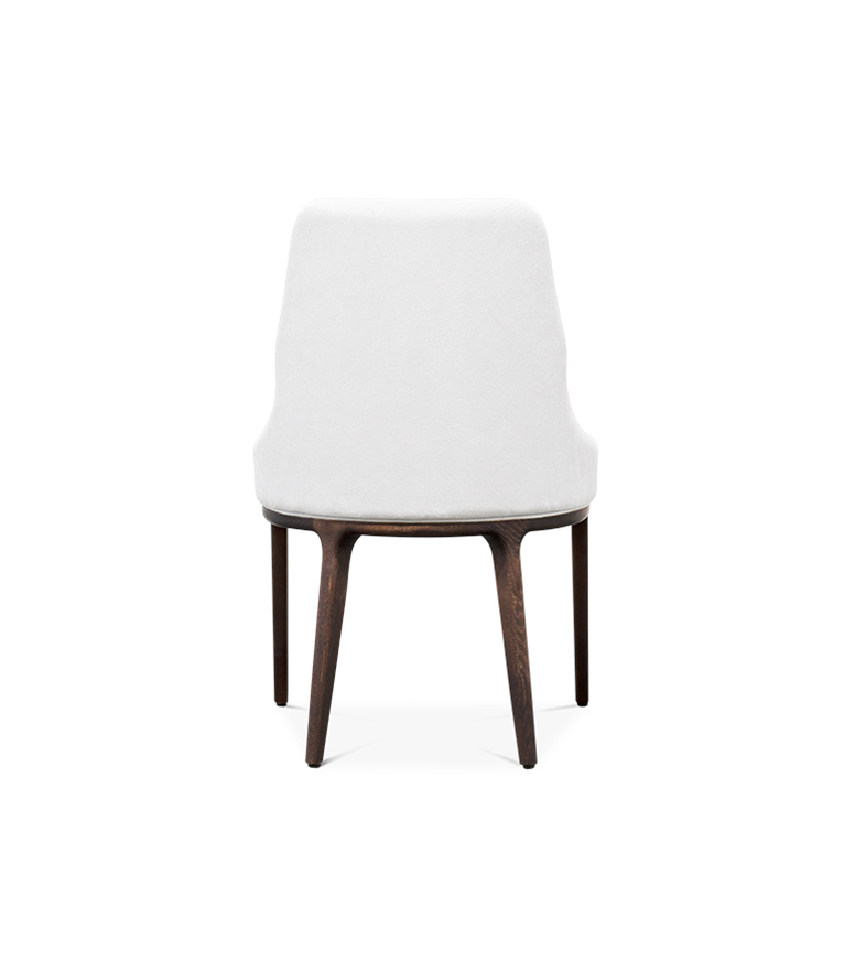 Moka Dining Chair - with Solid Wood and Vellutino Fabric and a Minimal Design - Home'Society