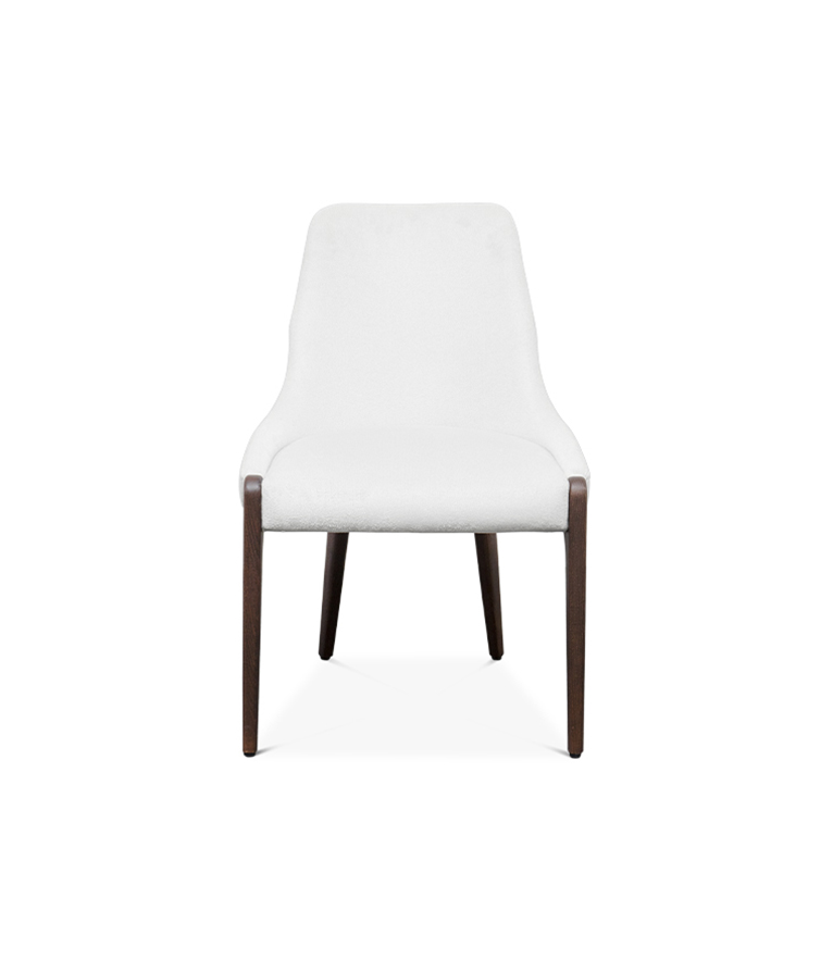 Moka Dining Chair - with Solid Wood and Vellutino Fabric and a Minimal Design - Home'Society