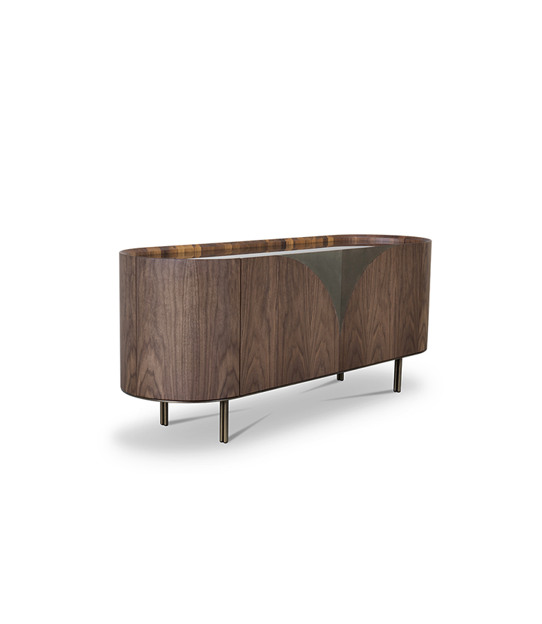 Sulu Sideboard - With A Walnut Veneer Structure For Any Interior Design - Home'Society