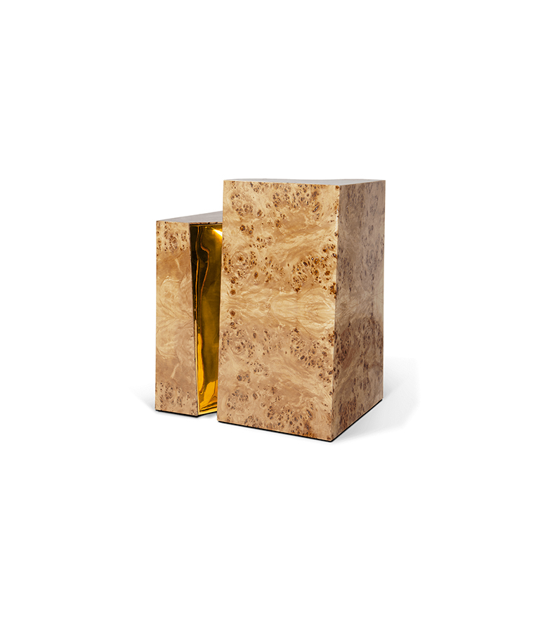 Lapiaz Side Table - Made In Brass With An Exquisite Design - Home'Society