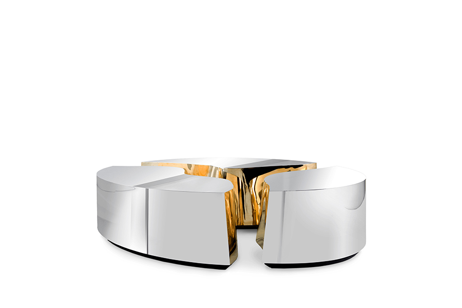 Lapiaz Oval Center Table: Sculptural Luxury with Organic Design