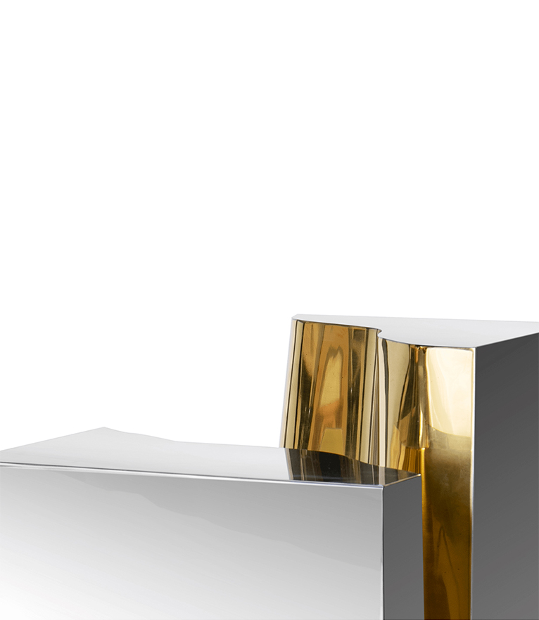 Lapiaz Side Table - Made In Brass With An Exquisite Design - Home'Society