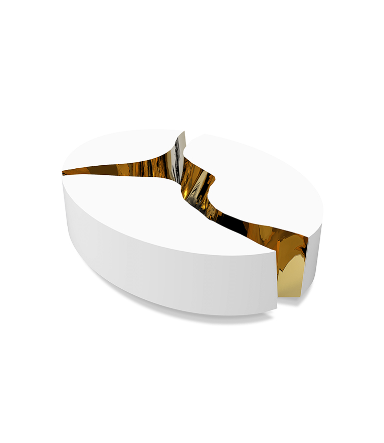 Lapiaz Oval Center Table - Sculptural Luxury with Organic Design - Home'Society