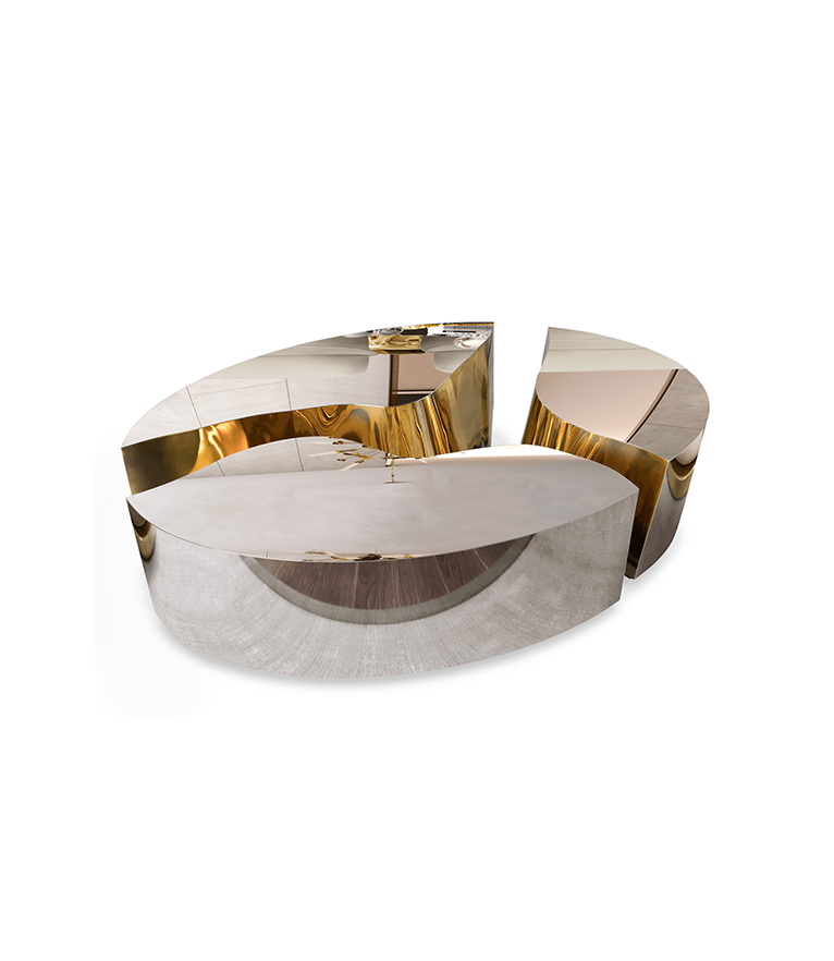 Lapiaz Oval Center Table - Sculptural Luxury with Organic Design - Home'Society