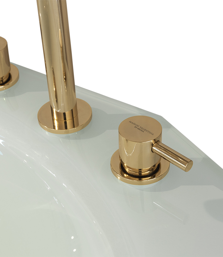 Diamond Faux Marble Pedestal Sink - With A Modern Design - Home'Society