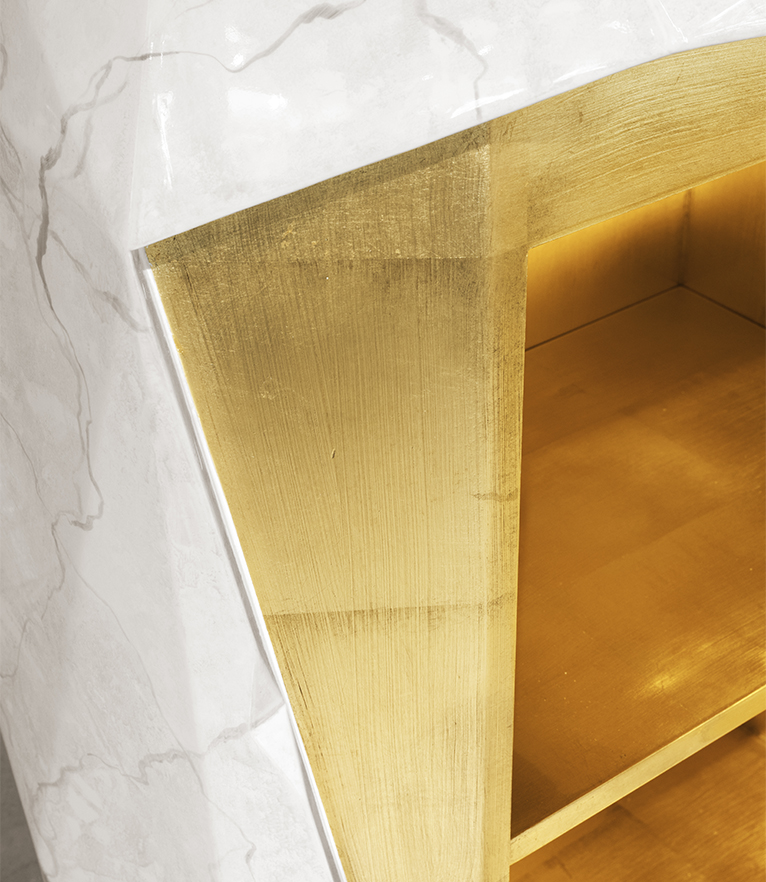 Diamond Faux Marble Pedestal Sink - With A Modern Design - Home'Society