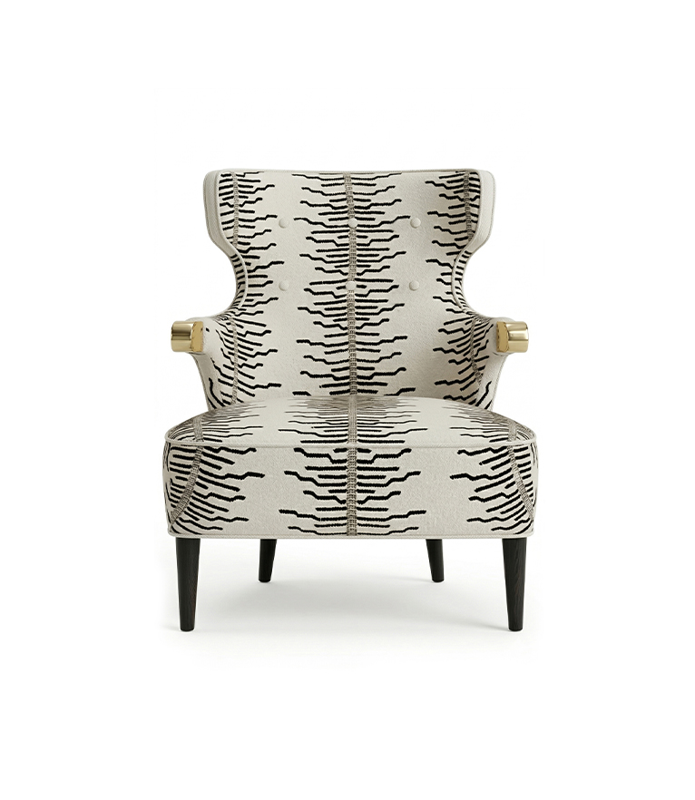 Sika II Armchair – Fully Upholstered in Velvet with Button Detailing - Home'Society