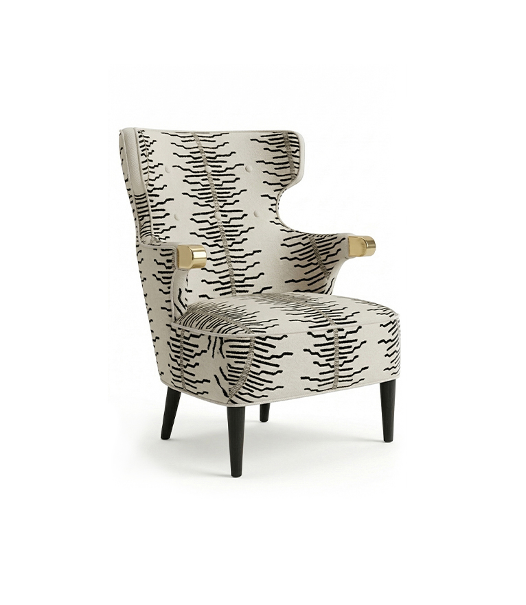 Sika II Armchair – Fully Upholstered in Velvet with Button Detailing - Home'Society