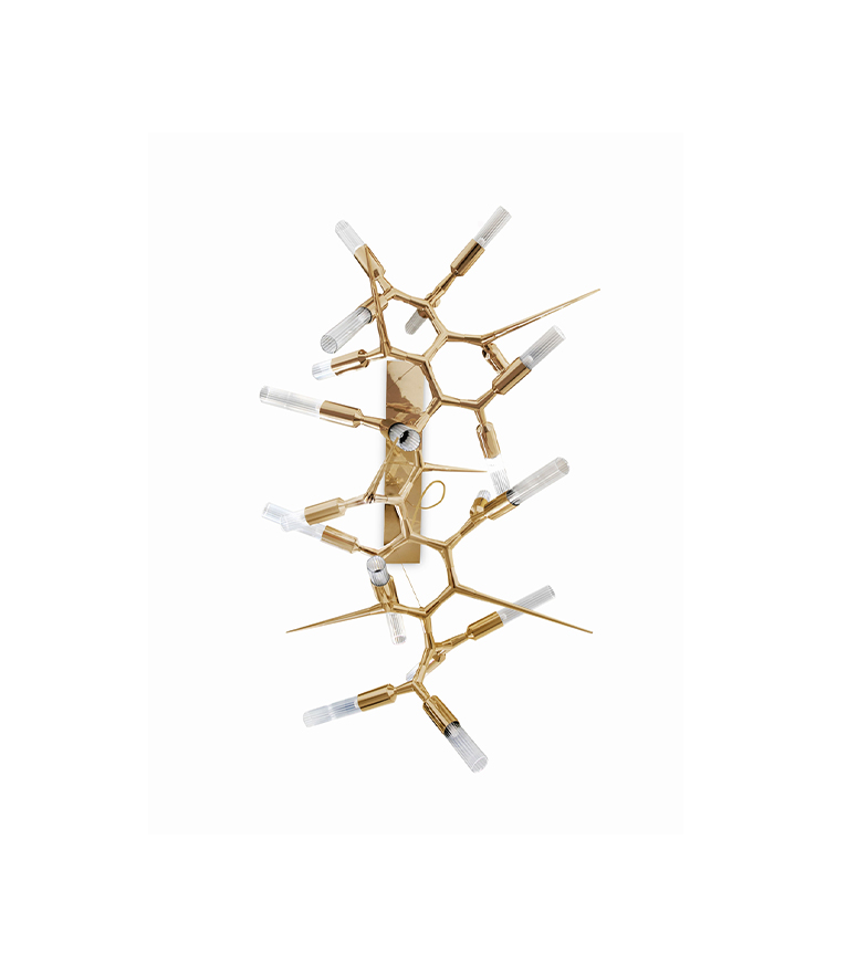 Shard Chandelier – Gold-Plated Brass & Crystal Glass - Home'Society