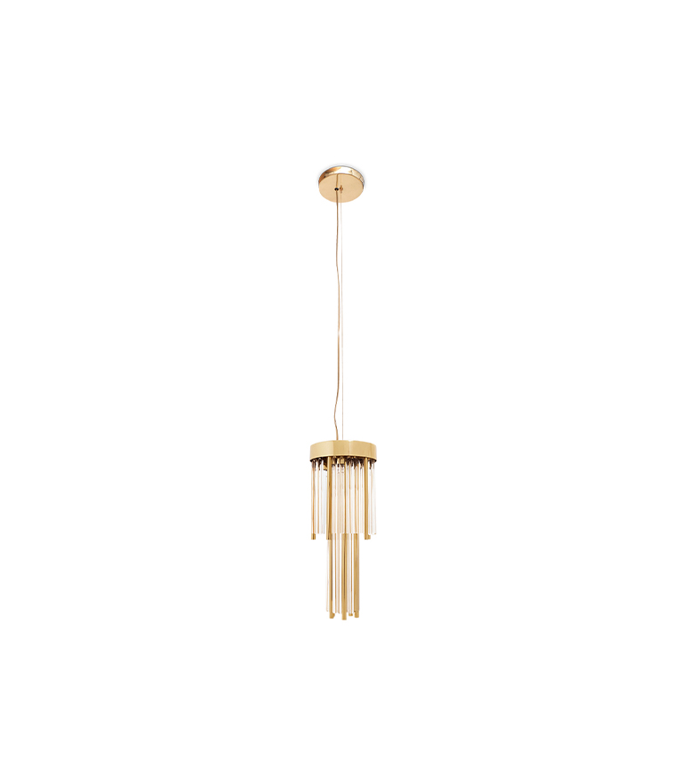 Pharo Suspension Light – Gold-Plated Brass & Crystal Glass - Home'Society