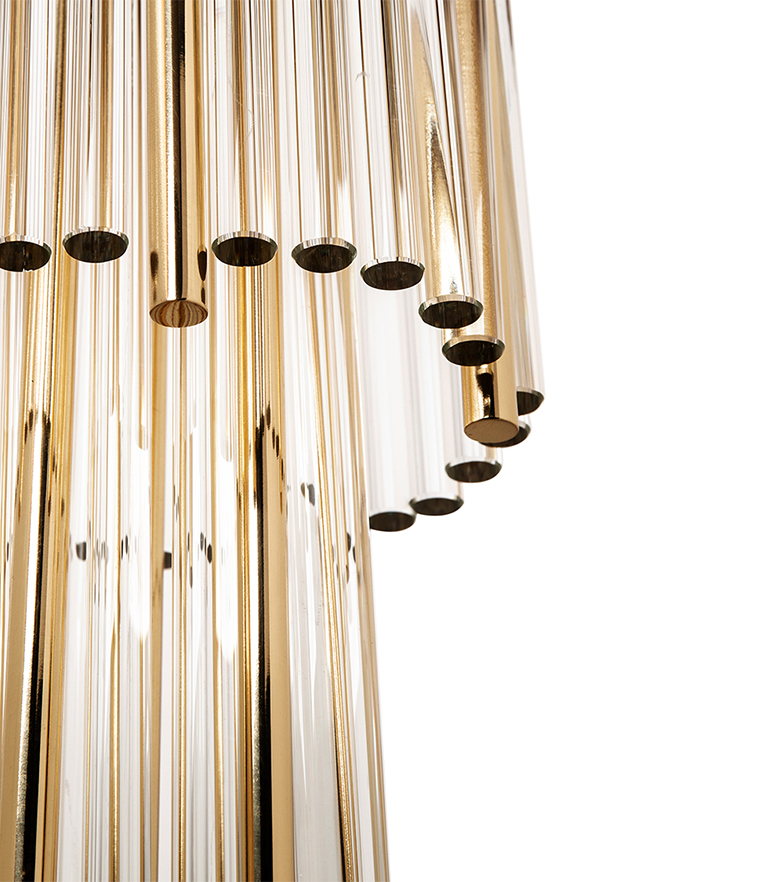 Pharo Suspension Light – Gold-Plated Brass & Crystal Glass - Home'Society