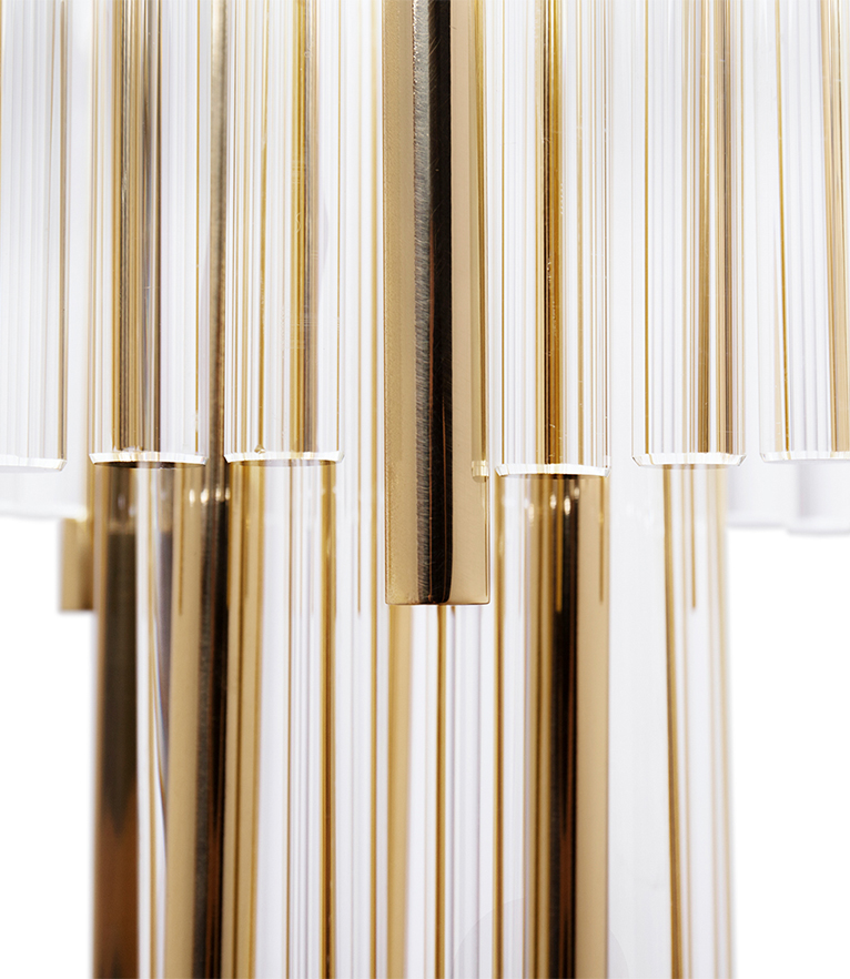 Pharo Suspension Light – Gold-Plated Brass & Crystal Glass - Home'Society