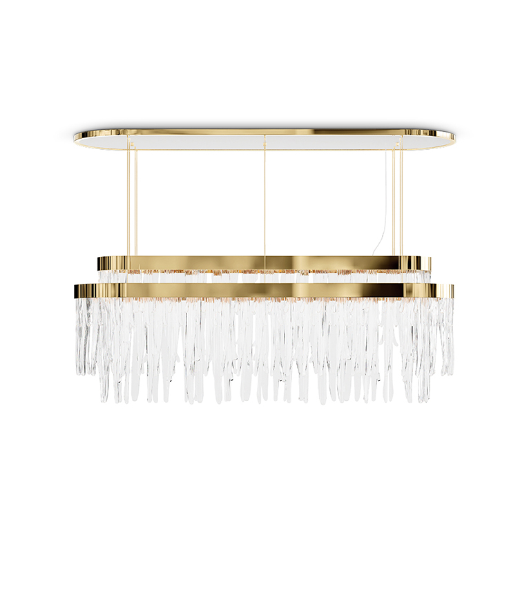 Babel Snooker Chandelier – Gold-Plated Brass & Handmade Crystal Glass - Home'Society