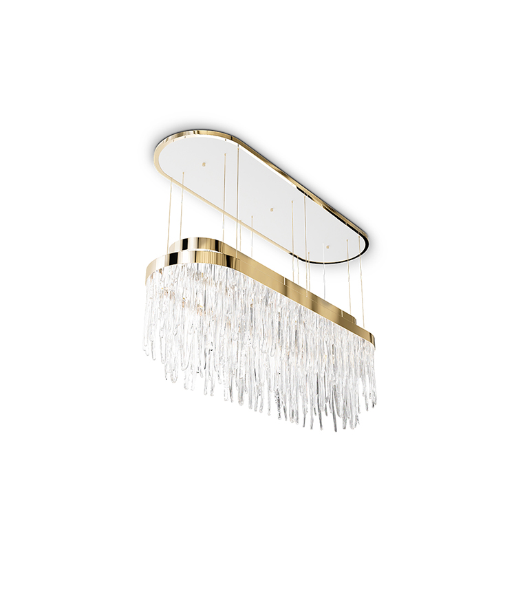 Babel Snooker Chandelier – Gold-Plated Brass & Handmade Crystal Glass - Home'Society