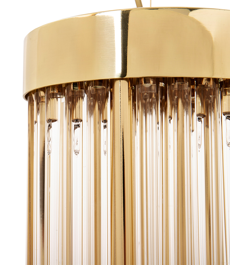 Pharo Suspension Light – Gold-Plated Brass & Crystal Glass - Home'Society