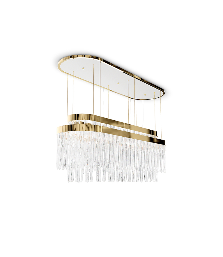 Babel Snooker Chandelier – Gold-Plated Brass & Handmade Crystal Glass - Home'Society