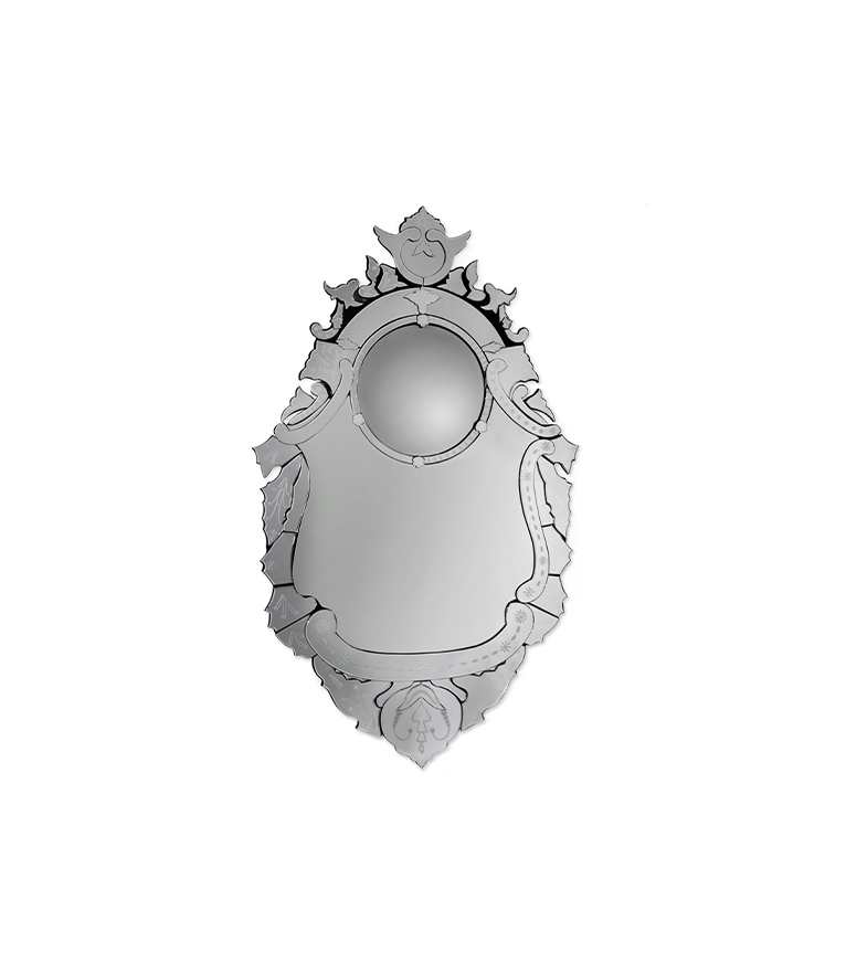 Veneto Mirror – Black Glossy Lacquer with Venetian Beveled Mirror - Home'Society
