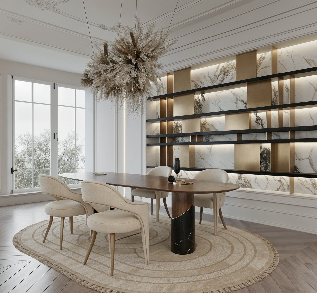 A Light-Filled Dining Room in Warm Neutrals - Home'Society