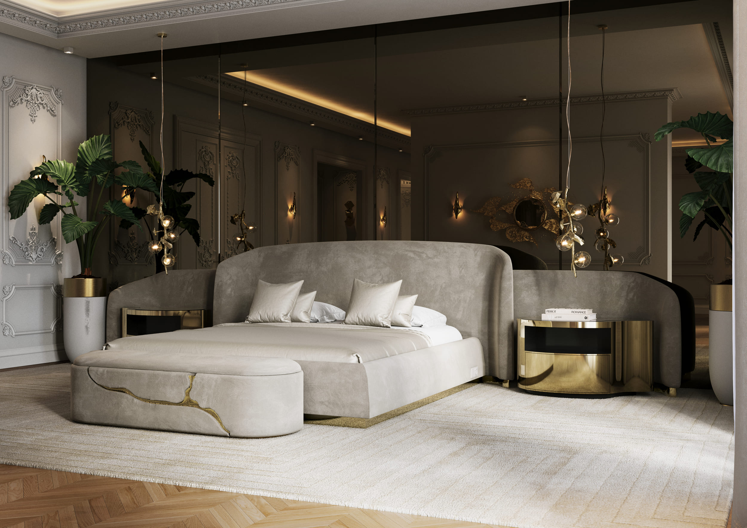 Elegant Master Suite with Soft Geometry and Sculptural Accents - Home'Society