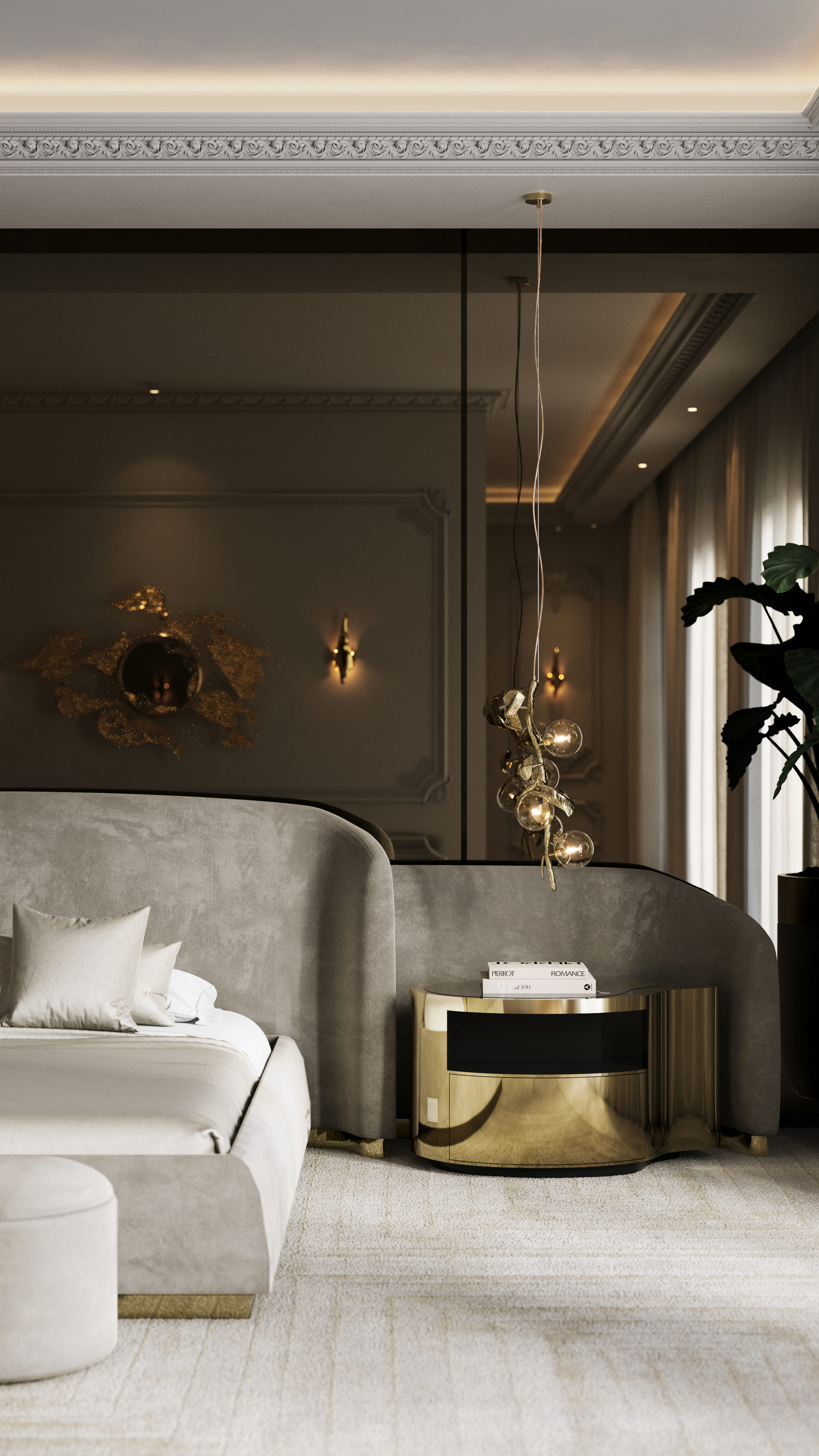 Elegant Master Suite with Soft Geometry and Sculptural Accents - Home'Society